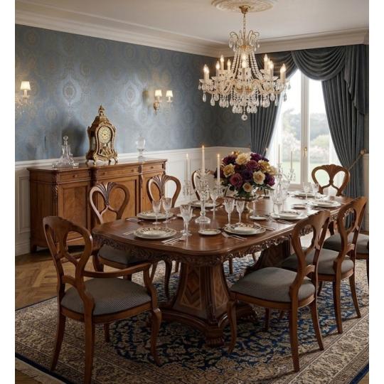 villa kastely berendezes klasszikus elegans ives faragott tomorfa karpitos etkezoszek szek gyartas luxus polgari etkezo.jpg